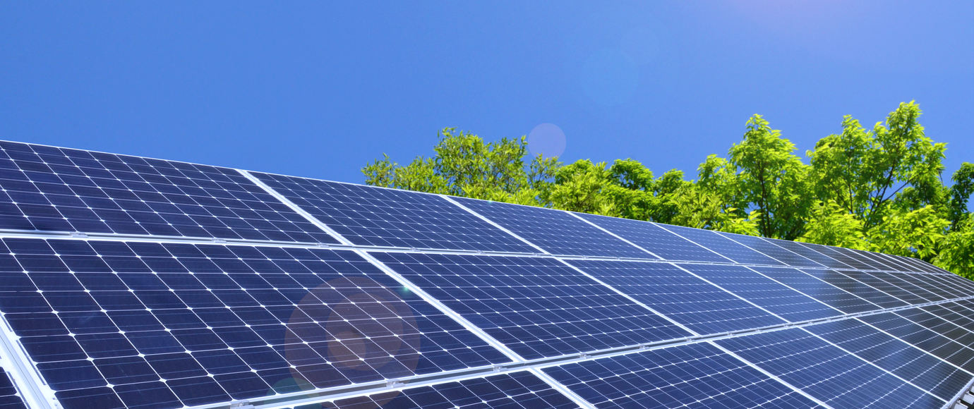 Zonepanelen met groen